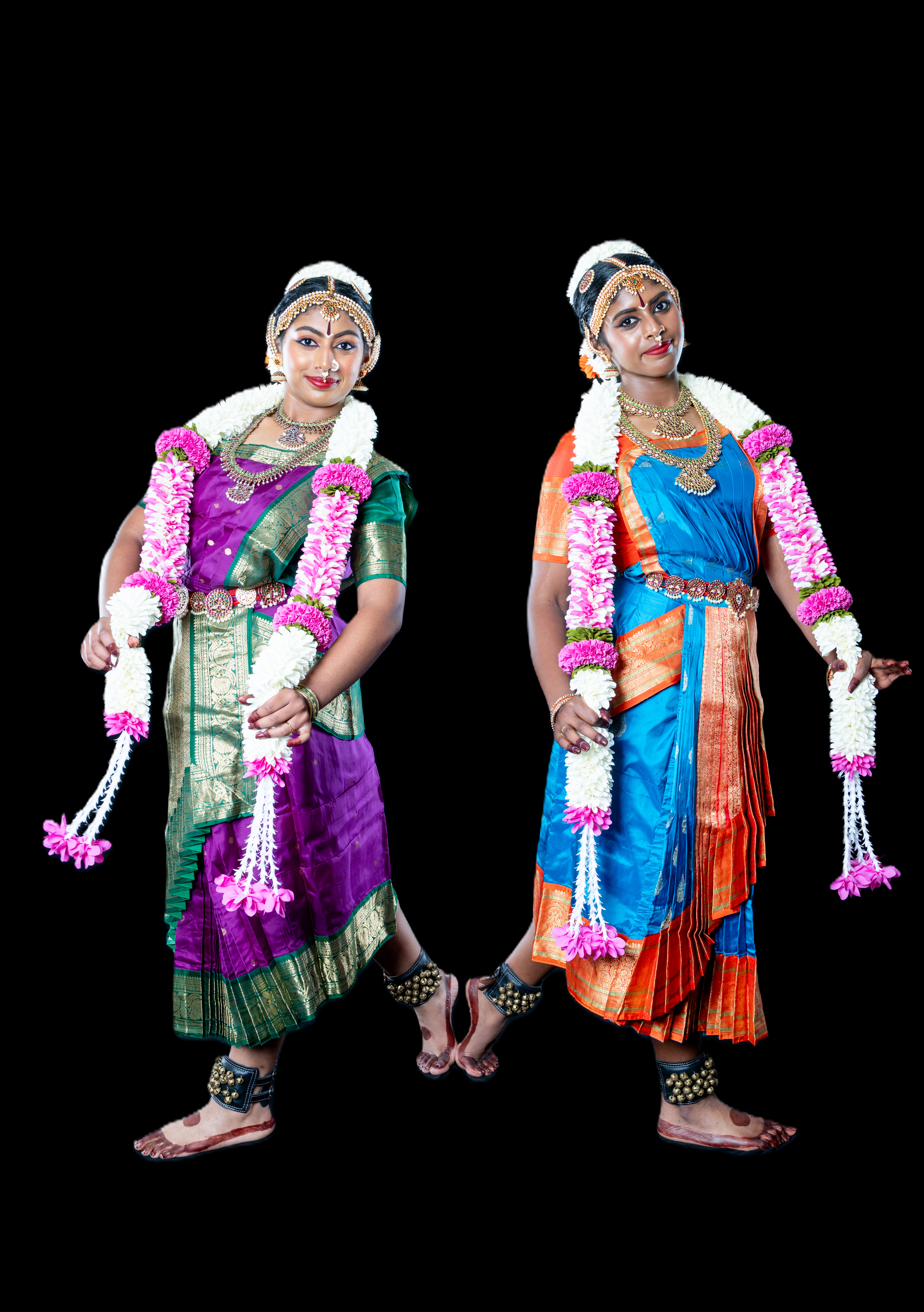 Dancer in a classical Bharatanatyam stance